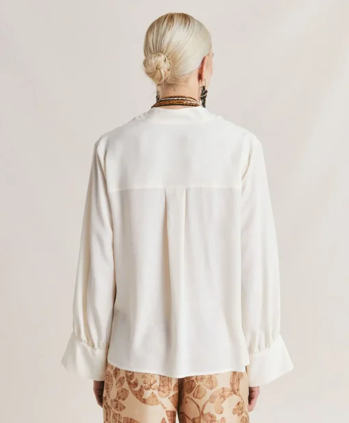 Camicia Franklin In Acetato Seta - Panna