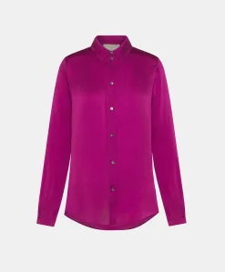 Camicia Meudon In Seta Unita - Ciclamino
