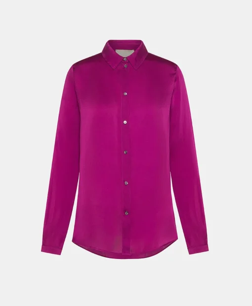 Camicia Meudon In Seta Unita - Ciclamino