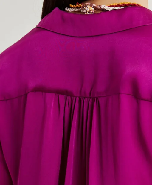 Camicia Meudon In Seta Unita - Ciclamino