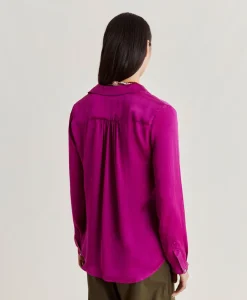 Camicia Meudon In Seta Unita - Ciclamino