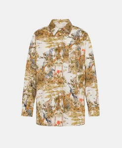 Camicia Ostina In Popeline - Panna / Multicolor