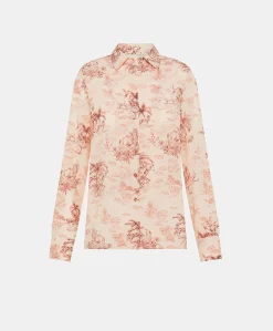 Camicia Shirt In Crepe De Chine - Rosato/Amarena