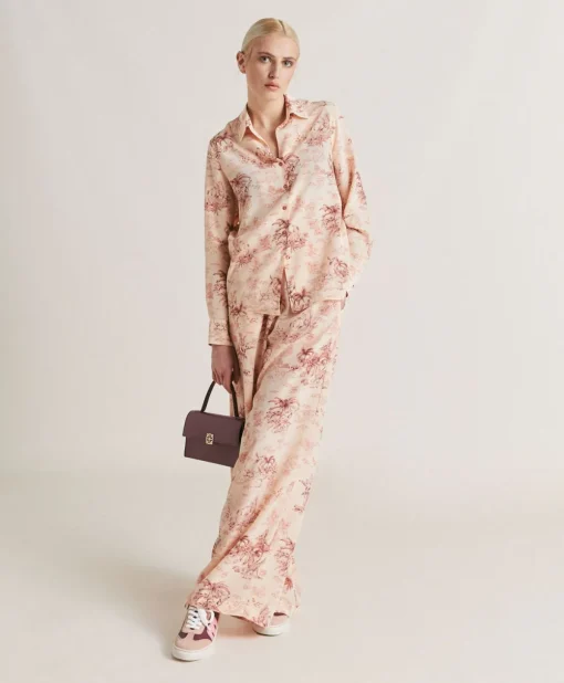 Camicia Shirt In Crepe De Chine - Rosato/Amarena
