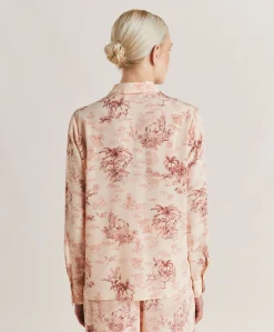 Camicia Shirt In Crepe De Chine - Rosato/Amarena