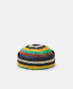 Cappello Conejitax In Raffia A Righe - Multicolor