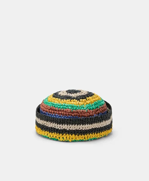 Cappello Conejitax In Raffia A Righe - Multicolor