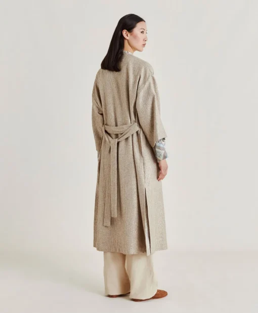 Cappotto Calla A Stuoia Lurex - Sabbia Multicolor