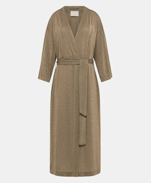 Cappotto Calla In Jersey Lurex - Fango