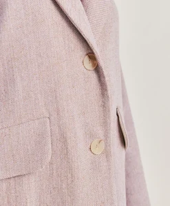 Cappotto Pomerania In Lino Cotone - Melanzana