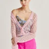 Cardigan Altea In Soft Mohair - Rosa Baby