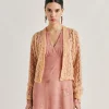 Cardigan Altea In Soft Mohair - Arancio