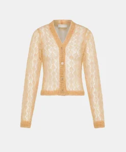 Cardigan Altea In Soft Mohair - Arancio