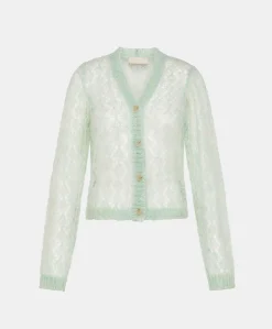 Cardigan Altea In Soft Mohair - Turchese