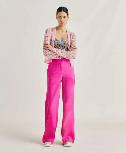Cardigan Altea In Soft Mohair - Rosa Baby
