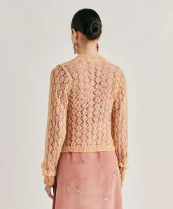 Cardigan Altea In Soft Mohair - Arancio