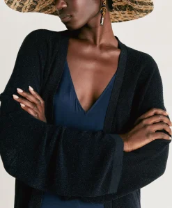 Cardigan Costa Mesa Perlata Lurex - Blu Notte