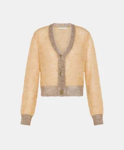 Cardigan Dream In Soft Mohair - Arancio