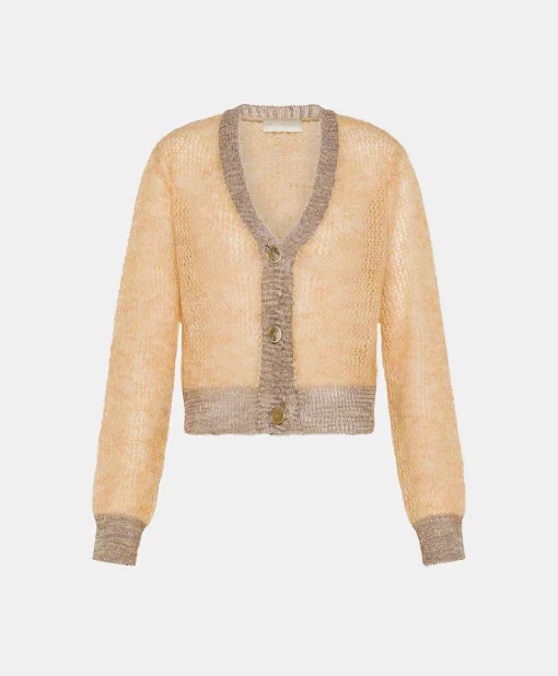Cardigan Dream In Soft Mohair - Arancio