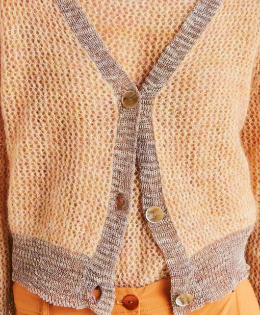 Cardigan Dream In Soft Mohair - Arancio