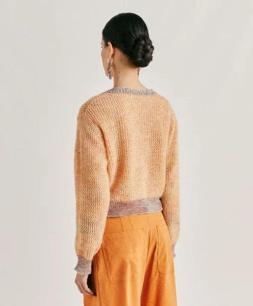 Cardigan Dream In Soft Mohair - Arancio