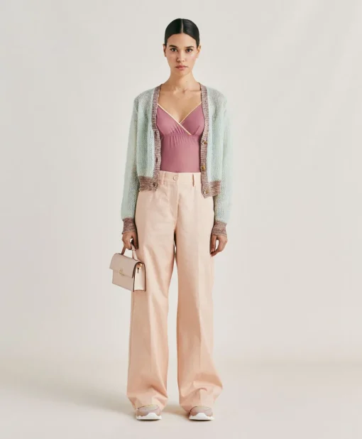 Cardigan Dream In Soft Mohair - Turchese