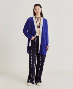 Cardigan Flossy Perlata Dettagli Lurex - Bluette
