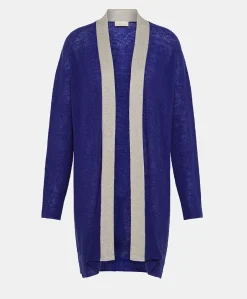 Cardigan Flossy Perlata Dettagli Lurex - Bluette