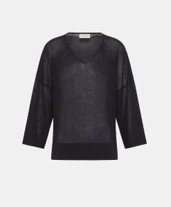 Cardigan Fresno Perlata Lurex - Blu Notte