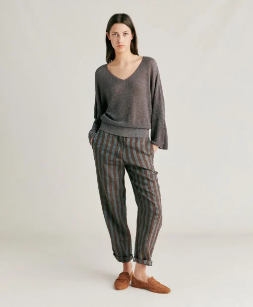 Cardigan Fresno Perlata Lurex - Corteccia