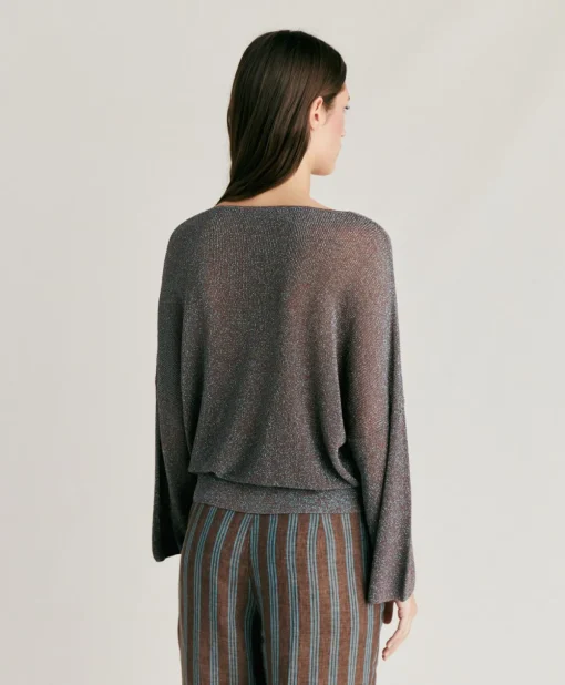 Cardigan Fresno Perlata Lurex - Corteccia