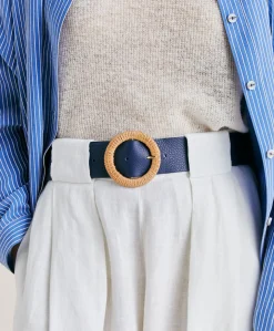 Cintura Adah In Pelle - Blu