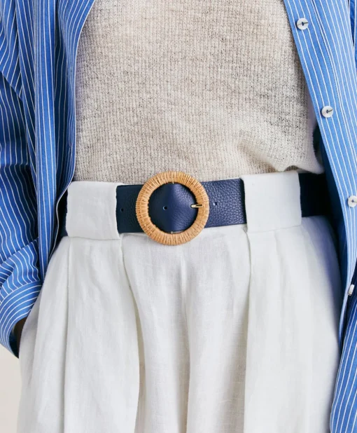 Cintura Adah In Pelle - Blu