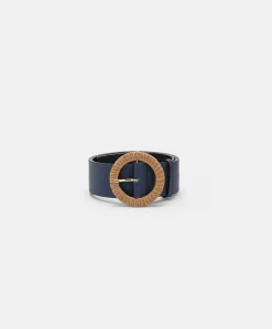Cintura Adah In Pelle - Blu