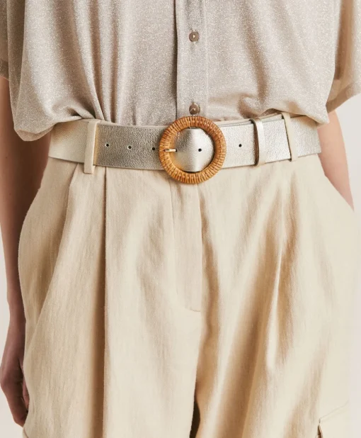 Cintura Adah In Pelle - Oro Chiaro