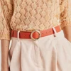 Cintura Montoya In Pelle Nappa - Papaya