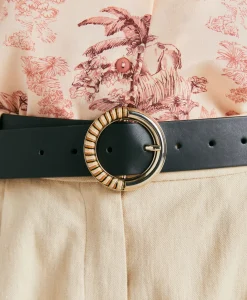 Cintura Montoya In Pelle Nappa - Nero