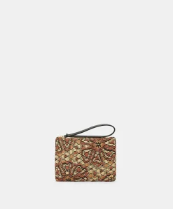 Clutch Fragua Con Intreccio - Nero Multicolor