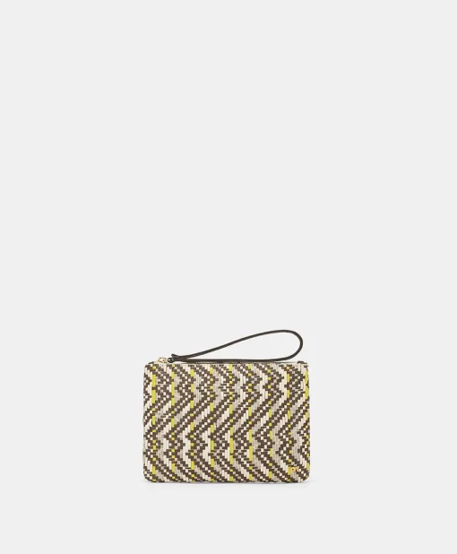 Clutch Fragua Con Intreccio - Marrone / Multicolor