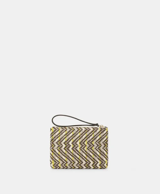 Clutch Fragua Con Intreccio - Marrone / Multicolor