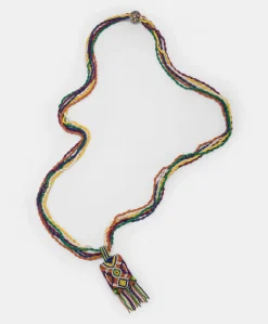 Collana Vidrier Con Perline - Verde/Multicolor