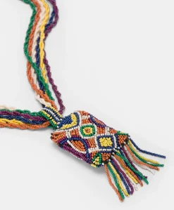 Collana Vidrier Con Perline - Verde/Multicolor