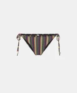 Costume Malene Slip In Jersey Lurex A Righe - Multicolor Verde