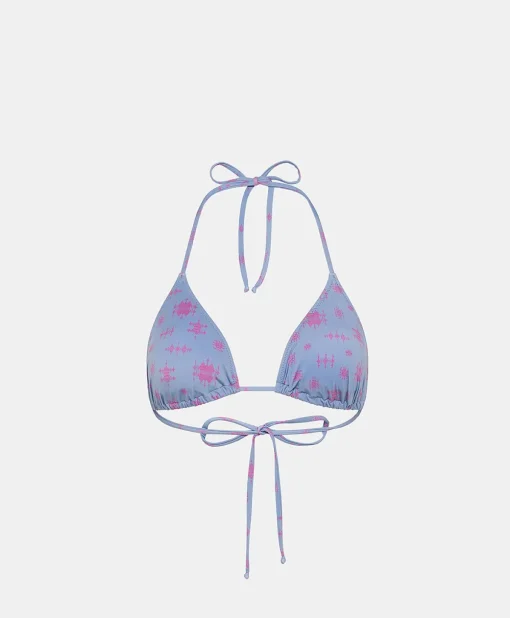 Costume Marine A Triangolo A Triangolo - Bluette/Fucsia