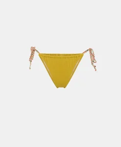 Costume Romantica Slip Con Spalline Intrecciate - Olio