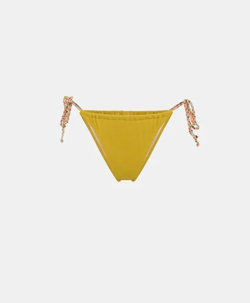 Costume Romantica Slip Con Spalline Intrecciate - Olio
