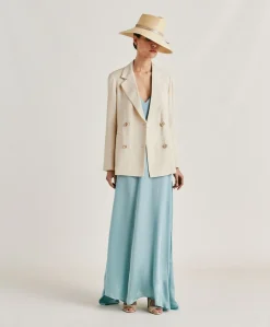 Giacca Clair In Viscosa Lino Elegante - Crema