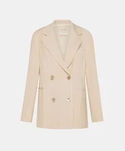 Giacca Clair In Viscosa Lino Elegante - Crema