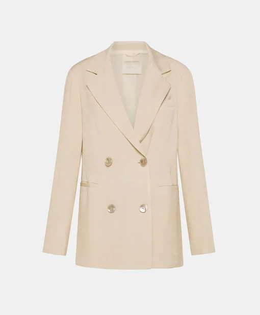 Giacca Clair In Viscosa Lino Elegante - Crema