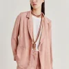 Giacca Dayton In Cupro Jacquard - Rosato